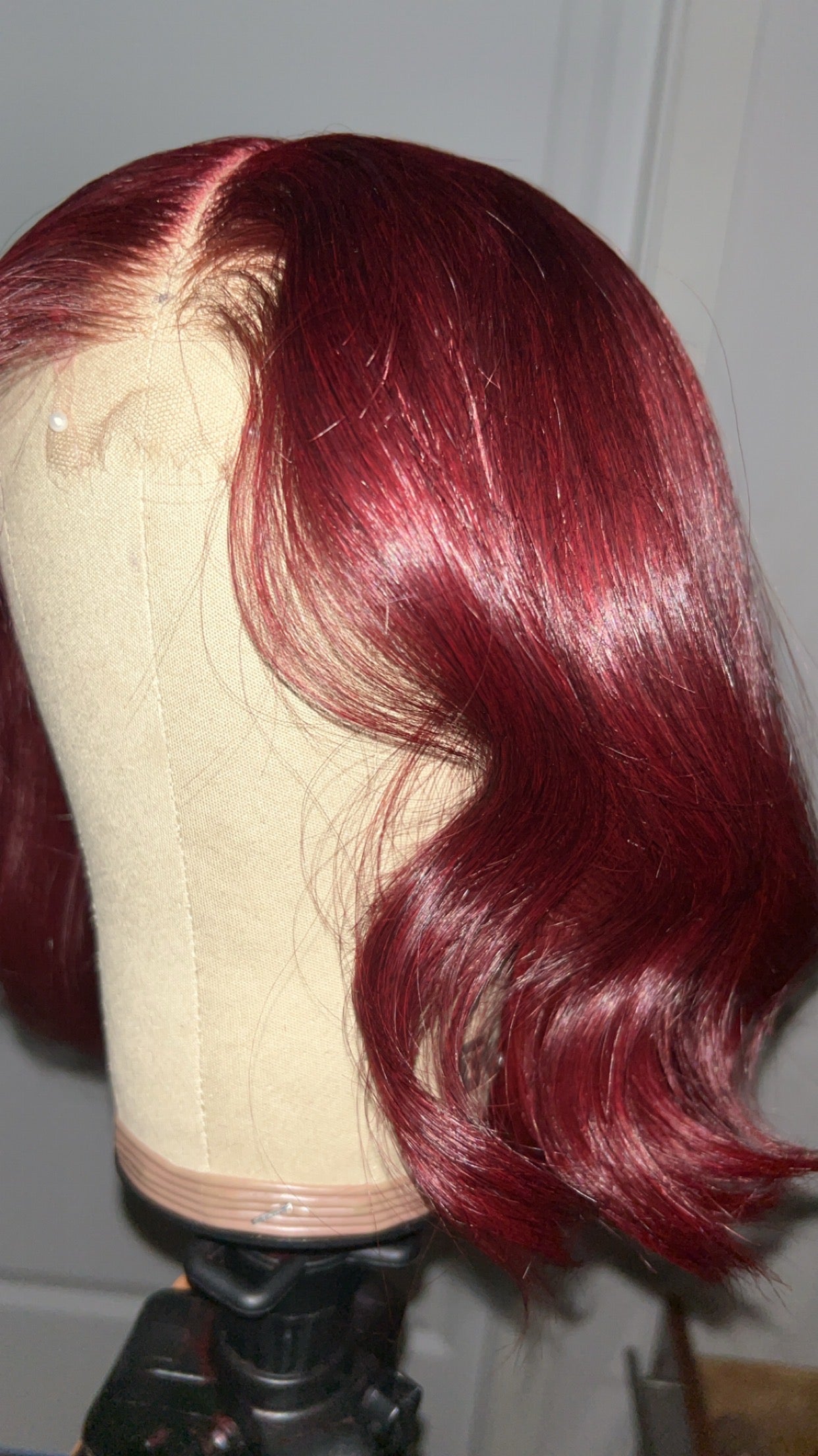 10 inch, Burgundy, 2x6 HD Closure, Glueless Wig